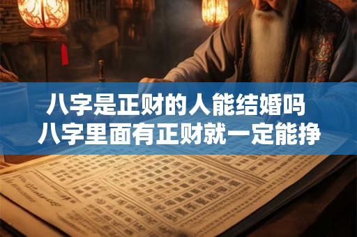八字是正财的人能结婚吗 八字里面有正财就一定能挣到钱吗