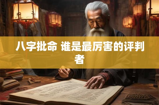 八字批命 谁是最厉害的评判者