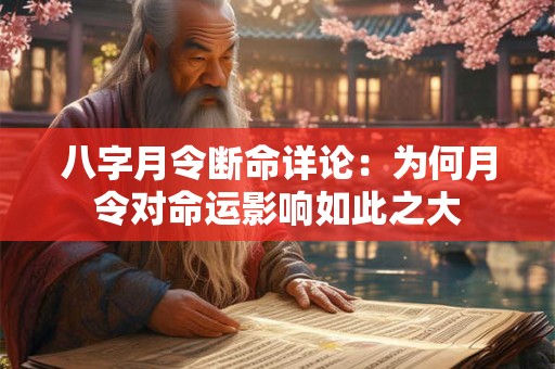 八字月令断命详论：为何月令对命运影响如此之大