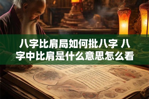 八字比肩局如何批八字 八字中比肩是什么意思怎么看比肩