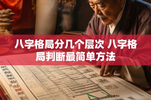 八字格局分几个层次 八字格局判断最简单方法