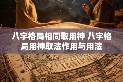 八字格局相同取用神 八字格局用神取法作用与用法
