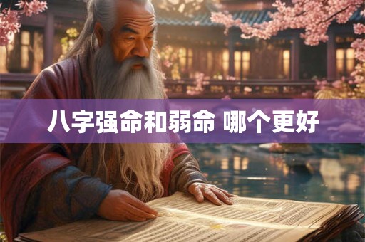 八字强命和弱命 哪个更好