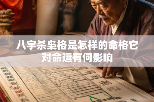八字杀枭格是怎样的命格它对命运有何影响