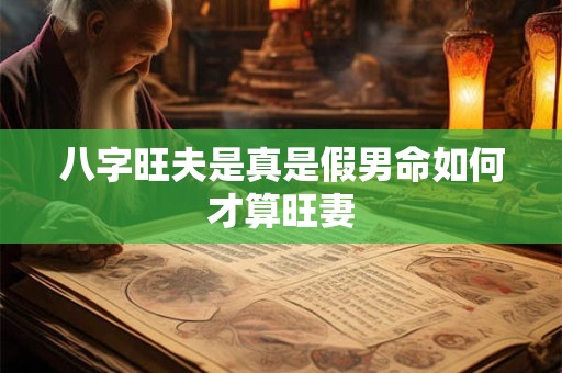 八字旺夫是真是假男命如何才算旺妻