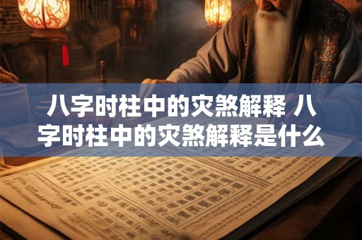 八字时柱中的灾煞解释 八字时柱中的灾煞解释是什么