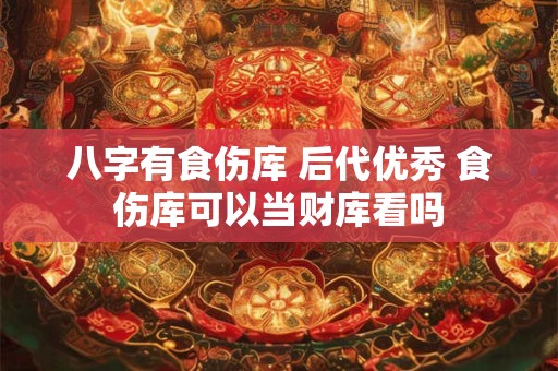 八字有食伤库 后代优秀 食伤库可以当财库看吗