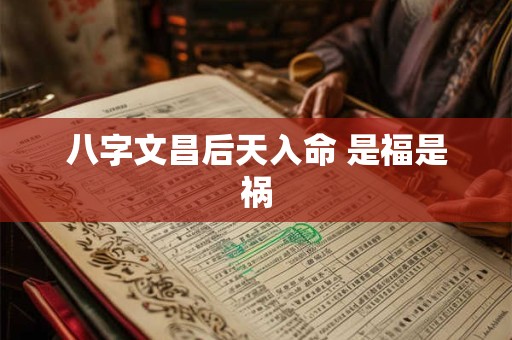 八字文昌后天入命 是福是祸