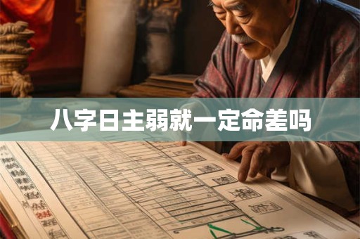 八字日主弱就一定命差吗
