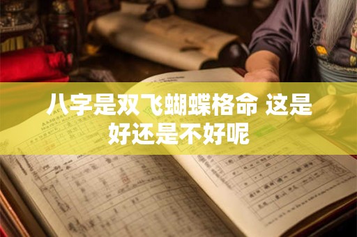 八字是双飞蝴蝶格命 这是好还是不好呢
