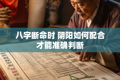 八字断命时 阴阳如何配合才能准确判断