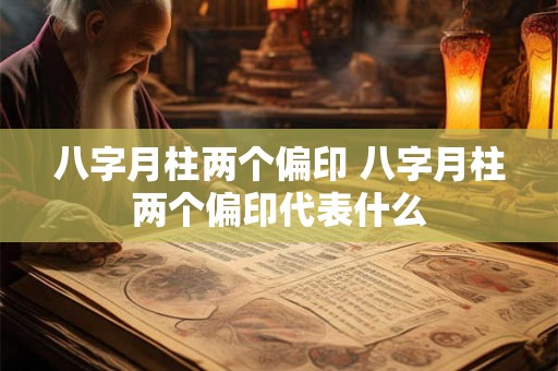 八字月柱两个偏印 八字月柱两个偏印代表什么