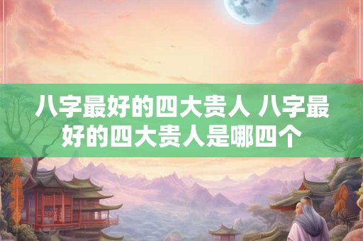八字最好的四大贵人 八字最好的四大贵人是哪四个