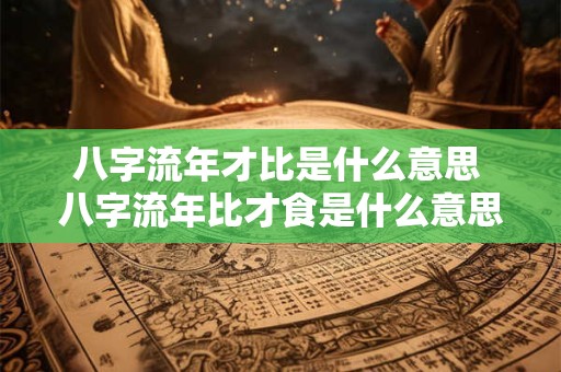 八字流年才比是什么意思 八字流年比才食是什么意思