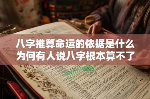 八字推算命运的依据是什么为何有人说八字根本算不了命