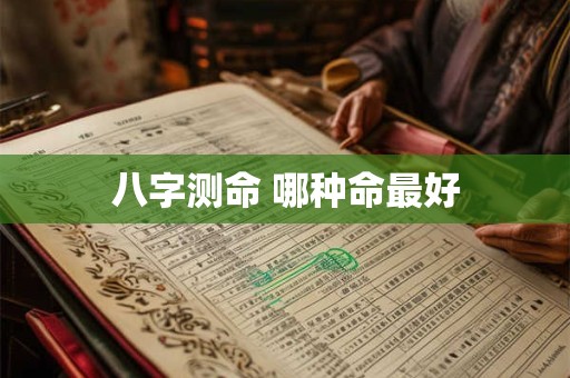 八字测命 哪种命最好