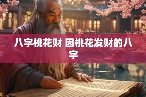 八字桃花财 因桃花发财的八字