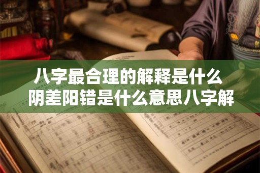 八字最合理的解释是什么 阴差阳错是什么意思八字解释