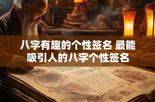 八字有趣的个性签名 最能吸引人的八字个性签名