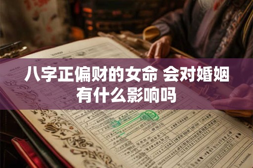 八字正偏财的女命 会对婚姻有什么影响吗
