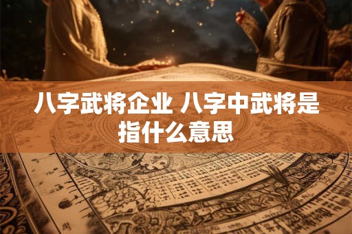 八字武将企业 八字中武将是指什么意思 八字武将企业 八字中武将是指什么意思