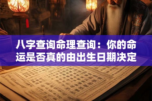 八字查询命理查询：你的命运是否真的由出生日期决定