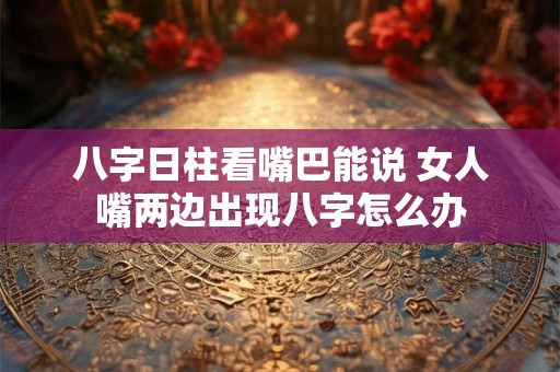 八字日柱看嘴巴能说 女人嘴两边出现八字怎么办