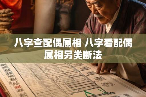 八字查配偶属相 八字看配偶属相另类断法