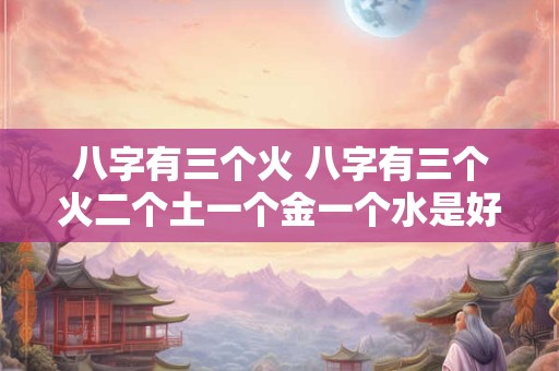 八字有三个火 八字有三个火二个土一个金一个水是好是坏