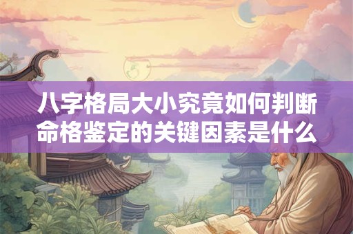 八字格局大小究竟如何判断命格鉴定的关键因素是什么