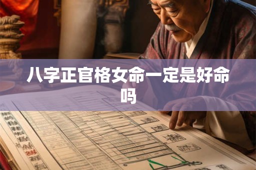 八字正官格女命一定是好命吗