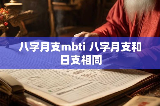 八字月支mbti 八字月支和日支相同