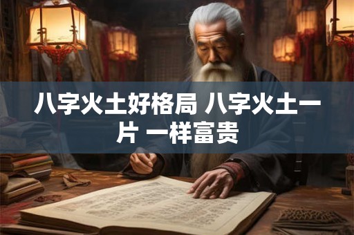 八字火土好格局 八字火土一片 一样富贵