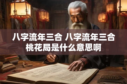 八字流年三合 八字流年三合桃花局是什么意思啊