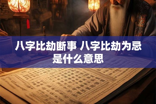 八字比劫断事 八字比劫为忌是什么意思 八字比劫断事 八字比劫为忌是什么意思