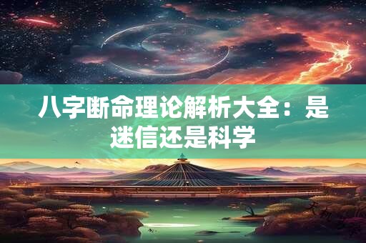 八字断命理论解析大全:是迷信还是科学 八字断命理论解析大全:是迷信还是科学