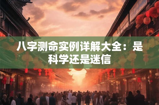 八字测命实例详解大全：是科学还是迷信