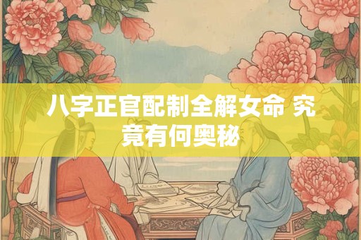 八字正官配制全解女命 究竟有何奥秘