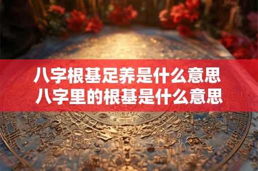 八字根基足养是什么意思 八字里的根基是什么意思
