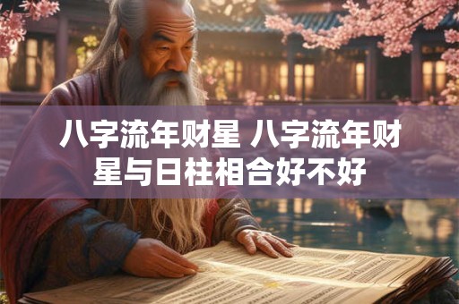 八字流年财星 八字流年财星与日柱相合好不好