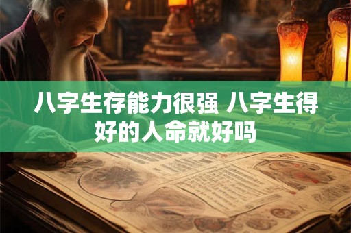 八字生存能力很强 八字生得好的人命就好吗