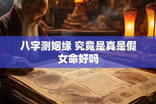 八字测姻缘 究竟是真是假女命好吗