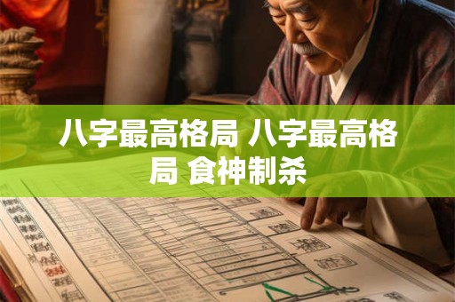 八字最高格局 八字最高格局 食神制杀