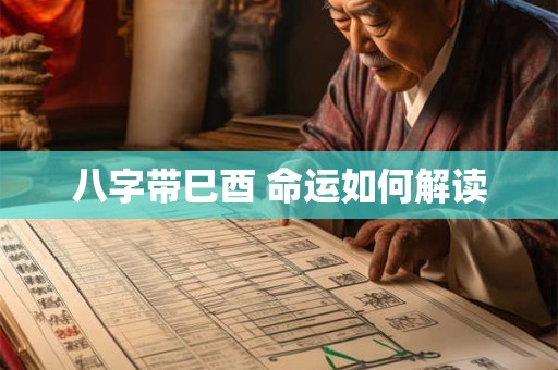 八字带巳酉 命运如何解读