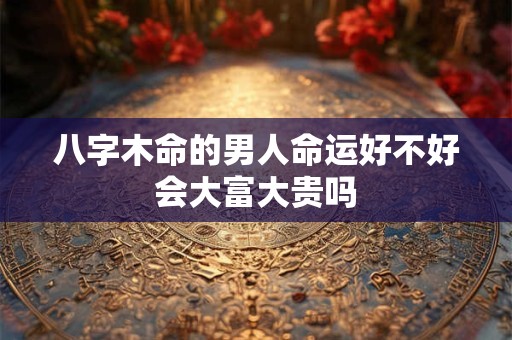 八字木命的男人命运好不好会大富大贵吗