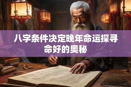 八字条件决定晚年命运探寻命好的奥秘