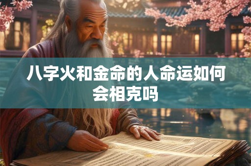 八字火和金命的人命运如何会相克吗