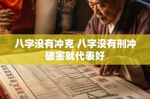 八字没有冲克 八字没有刑冲破害就代表好