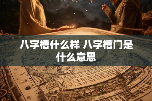八字槽什么样 八字槽门是什么意思