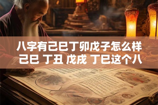 八字有己巳丁卯戊子怎么样 己巳 丁丑 戊戌 丁巳这个八字怎么理解 八字有己巳丁卯戊子怎么样 己巳 丁丑 戊戌 丁巳这个八字怎么理解